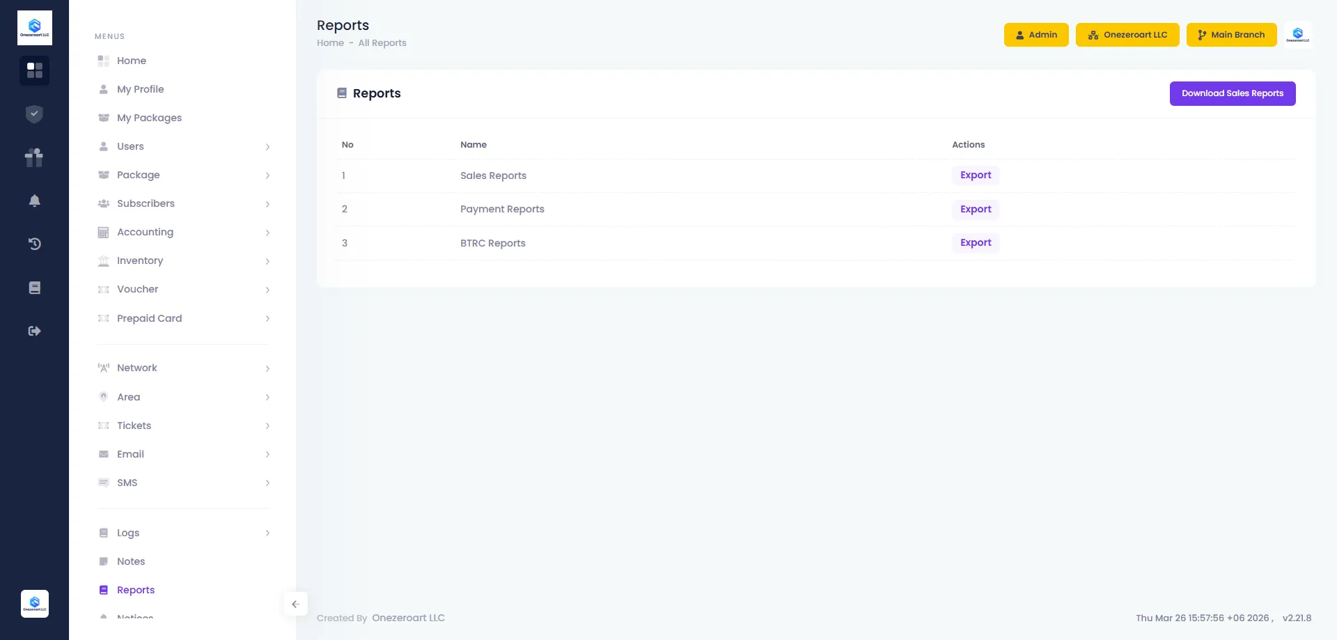 Reports Dashboard