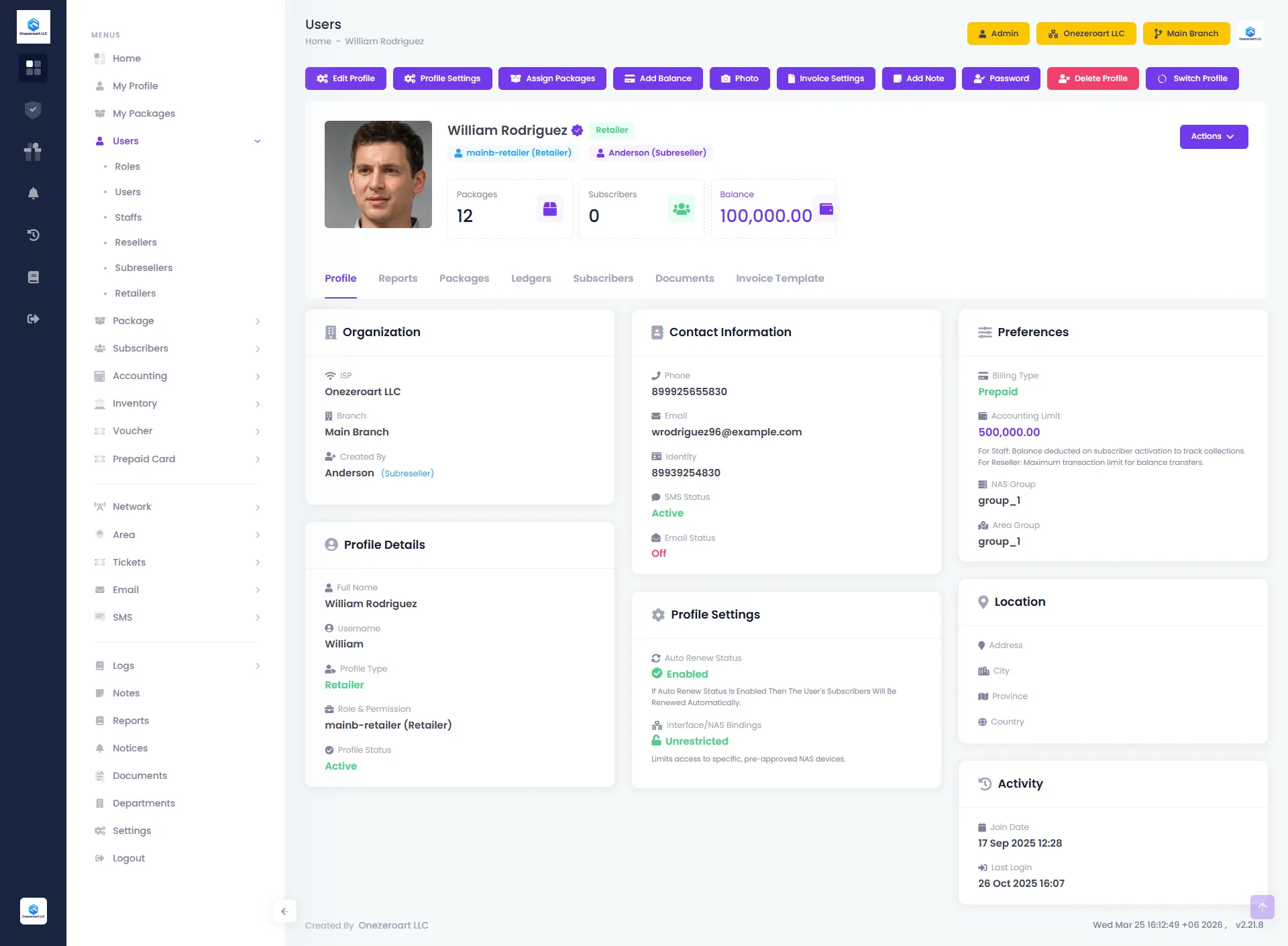 Retailer Profile